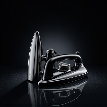 A set of forged blade irons arranged artfully.