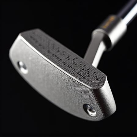 A precision-milled putter showcasing its intricate design.